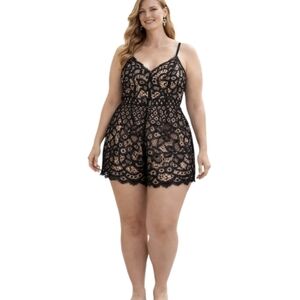 SHEIN Black Lace Chemise